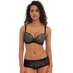 Tailored Shorts -Unterwäsche Verkäufe 2024 freyalingerietailoredplungebh aa401131blk3 1