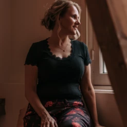 Lacy Black Pyjama Shirt 7 Lacy Black Pyjama Shirt -Unterwäsche Verkäufe 2024 lacyblackpyjamashirt1 annasleep0008black